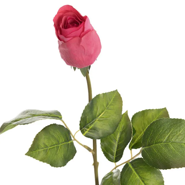 Bella Real Touch Rose Bud Hot Pink (60cmH)