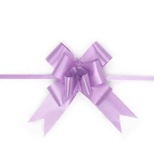 Ribbon Pull Bow Lavender (32mmx53cm) Pack 25