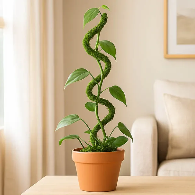 Bendable Preserved Moss Pole Pack 2 Green (91.5cmH)