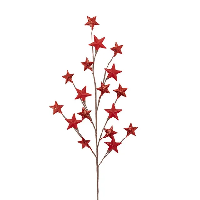 Metal Star Spray Red (71cmH)