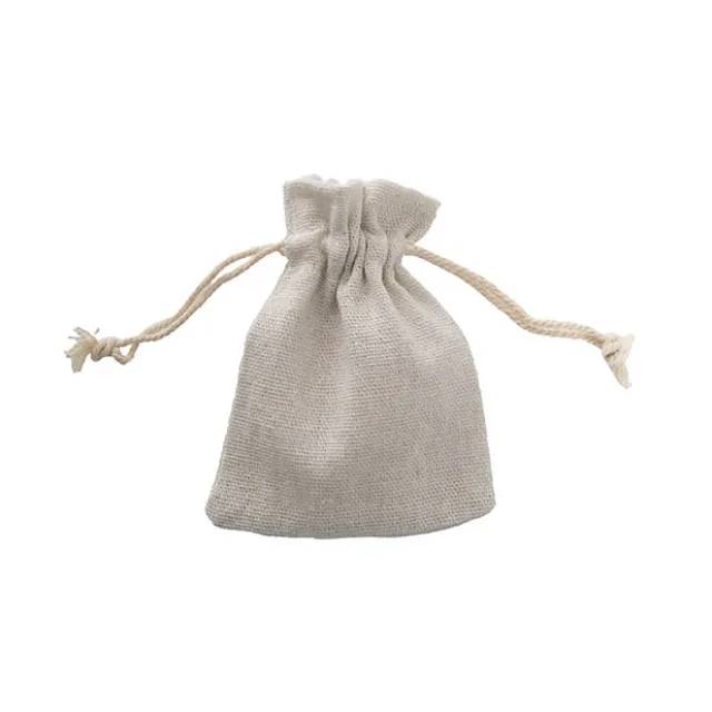 Calico Gift Bomboniere Pouch Small Pack 10 Natural (8x10cmH)