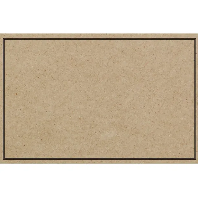 Cards Brown Kraft Blank Black Border (10x6.5cm) Pack 50