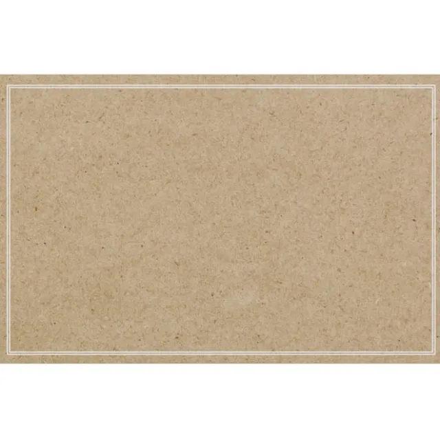 Cards Brown Kraft Blank White Border (10x6.5cm) Pack 50