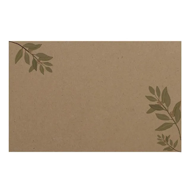 Cards Brown Kraft Gum Leaf Sprays (10x6.5cmH) Pk 50