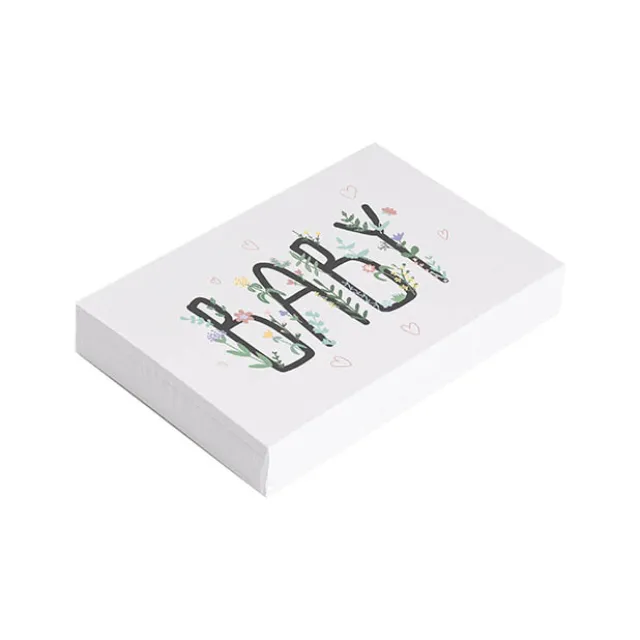 Cards White Baby with Greenery (10x6.5cmH) Pk 50