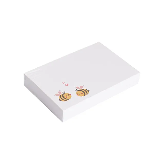 Cards White Bees in Love (10x6.5cmH) Pk 50