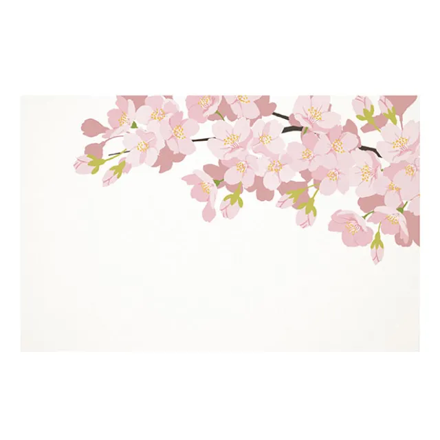 Cards White Cherry Blossom Branch (10x6.5cmH) Pk 50