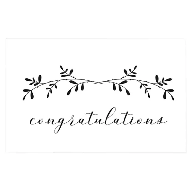 Cards White Congratulations Leaf Garland (10x6.5cmH) Pack 50