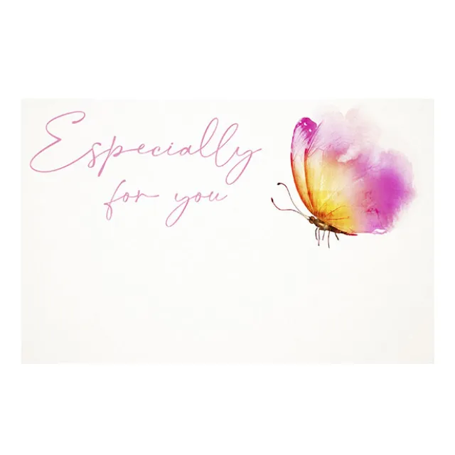 Cards White Especially For You Butterfly (10x6.5cmH) Pk 50