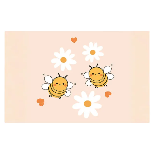 Cards White Love Bees (10x6.5cmH) Pack 50