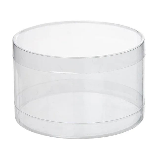 Cello Acetate PVC Corsage Box (12cmDx7cmH) Round Clear