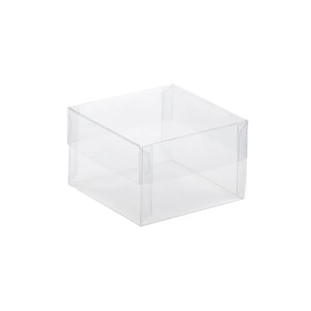 Cello Acetate PVC Corsage Box (7.5x7.5x5cmH) Square Clear