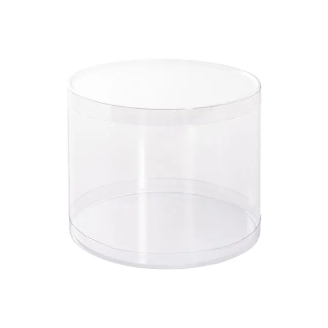 Cello Acetate PVC Corsage Gift Box (15cmDx12cmH) Round Clear