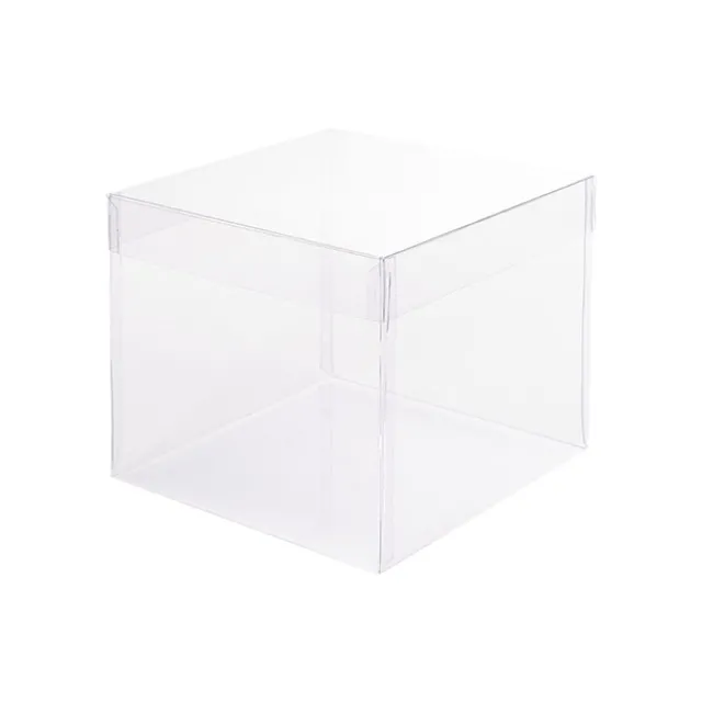 Cello Acetate PVC Corsage Box (14x14x12cmH) Square Clear
