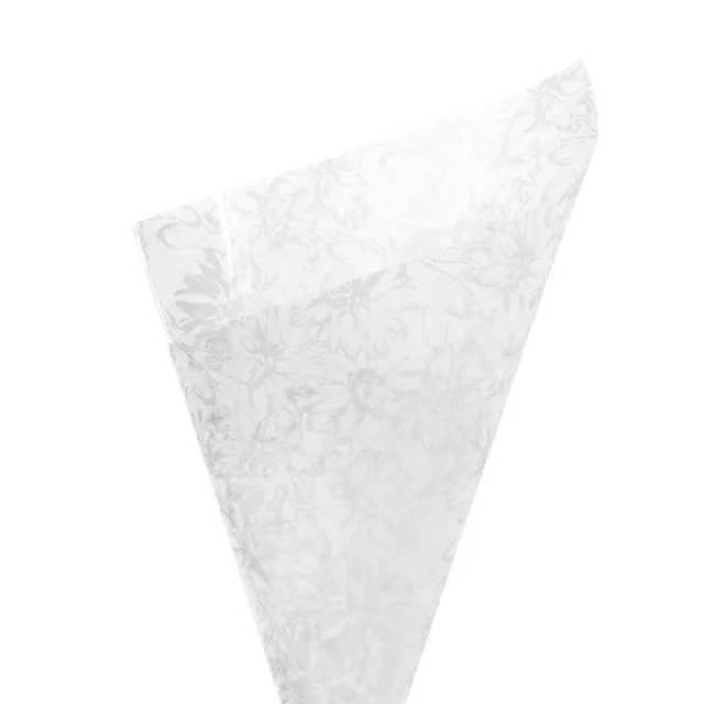 Cello Frosted 40mic Chrysanthemums White Pk100 (50x70cm)