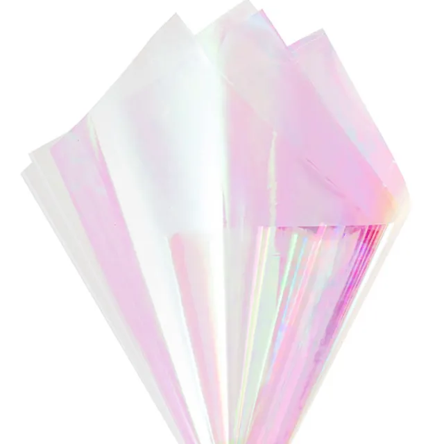 Cello Iridescent 40mic Transparent Clear Pack 100 (50x70cm)