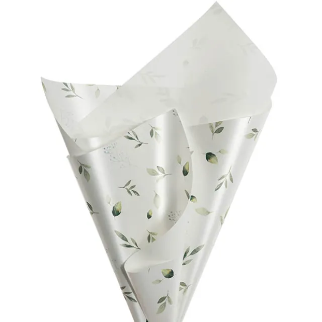 Cello Regal Leafy Greens 65mic White Pack 100 (50x70cm)