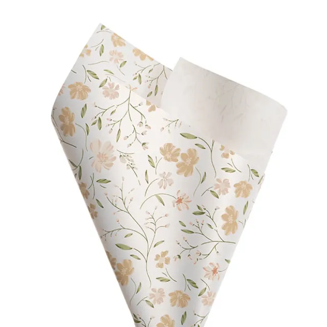 Cello Regal 65mic Delightful Flowers Peach Pk100 (50x70cm)