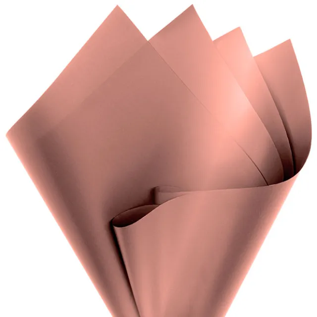 Cello Regal Pro 65mic Metallic Rose Gold (50x70cm) Pack 100