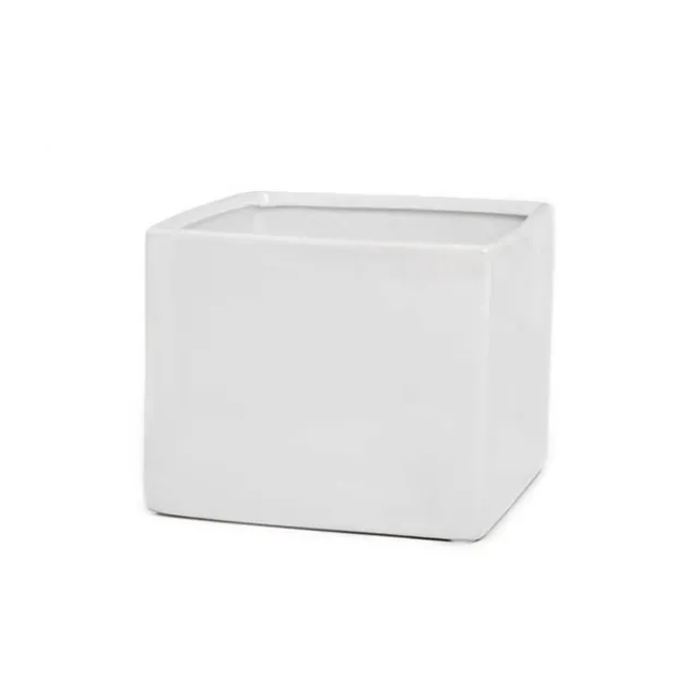 Ceramic Bondi Cube White (18x18x14cmH)