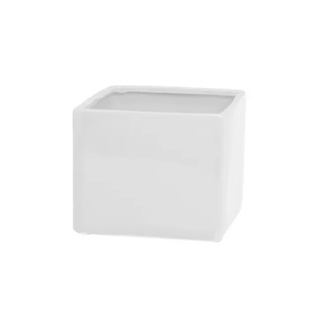 Ceramic Bondi Cube White (15x15x13cmH)