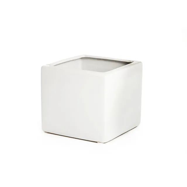 Ceramic Bondi Cube White (13x13x12cmH)