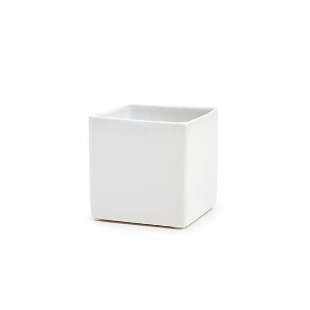 Ceramic Bondi Cube Mini (10x10x10cmH) Single White