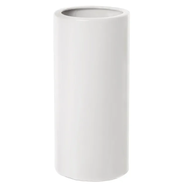 Ceramic Bondi Cylinder Vase 13Dx28cmH White