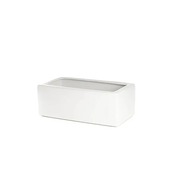 Ceramic Bondi Rectangle Trough White (24x12x9cmH)