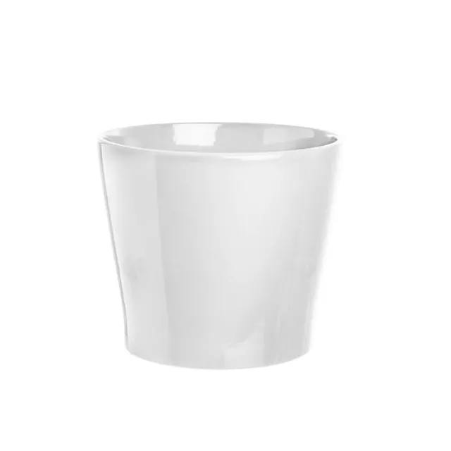 Ceramic Bravo Pot Medium Gloss White (18Dx15cmH)