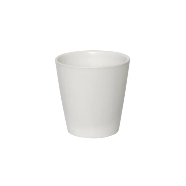 Ceramic Conical Pot Satin Matte White (13.5x13.5cmH)