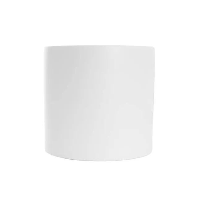 Ceramic Cylinder Dan Plant Pot Matte White (20x20cmH)