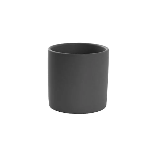 Ceramic Cylinder Pot Satin Matte Black (15.5x15cmH)