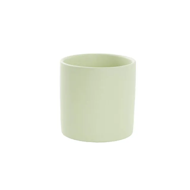 Ceramic Cylinder Pot Satin Matte Sage (15.5x15cmH)