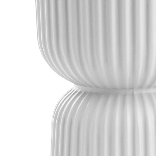 Ceramic Cyprus Egg Cup Vase Matte White (15Dx20cmH)