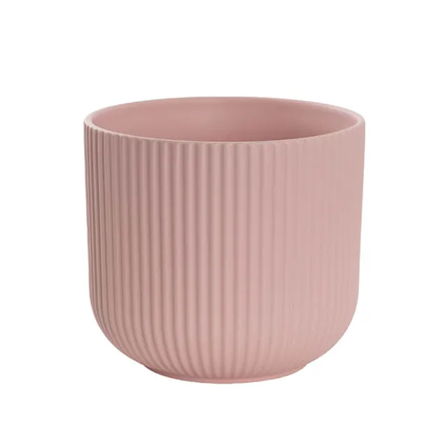 Ceramic Cyprus Vase Matte Blush Pink (22.5DX20cmH)