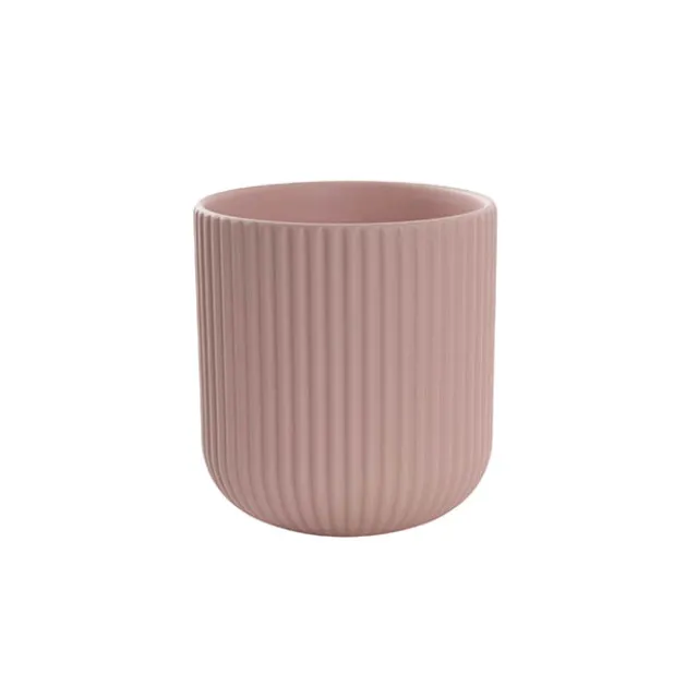 Ceramic Cyprus Vase Matte Blush Pink (14DX15cmH)