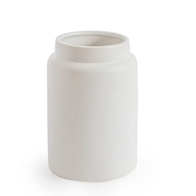 Ceramic Dimi Matte White Vase (17cmx25cmH)