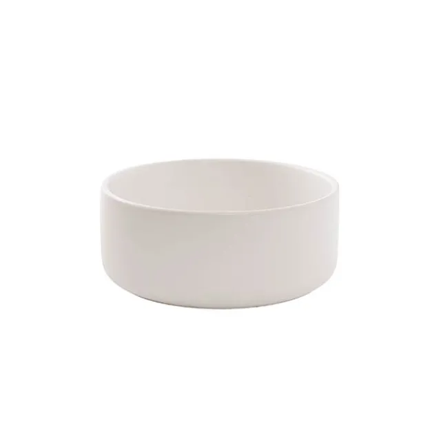 Ceramic Modern Bowl Matte White (20x8.3cmH)