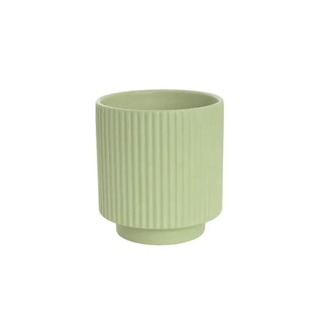 Ceramic Mykonos Muse Vase Matte Sage (14x14x14cmH)