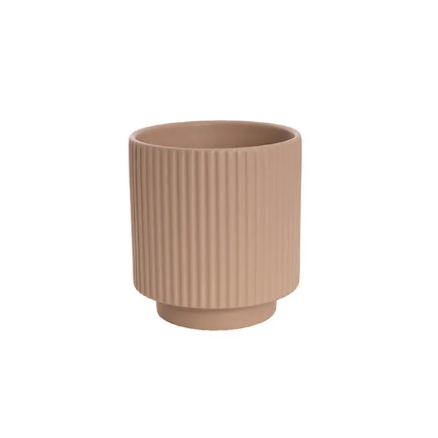 Ceramic Mykonos Muse Vase Matte Nude (14x14x14cmH)