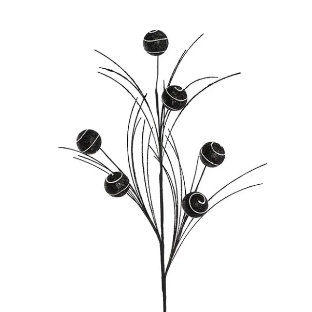 Christmas Bauble Spray Black (80cmH)