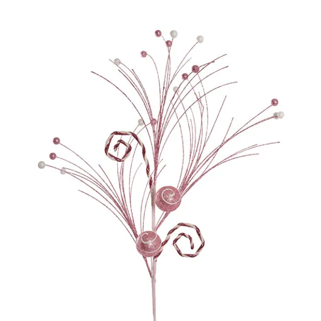 Christmas Candy Bauble Spray Pink (80cmH)