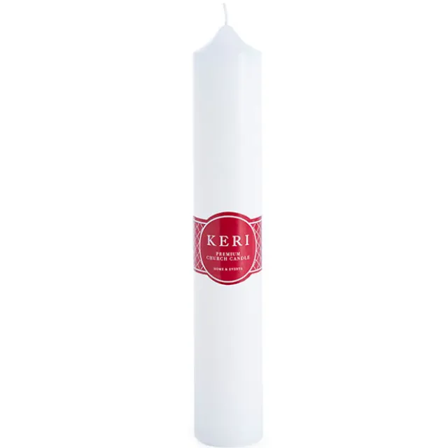 Church Pillar Candle White (5x30cmH) 76Hr