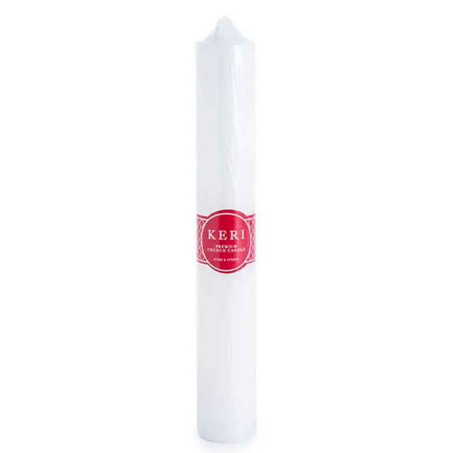 Church Pillar Candle White (7x40cmH) 180Hr