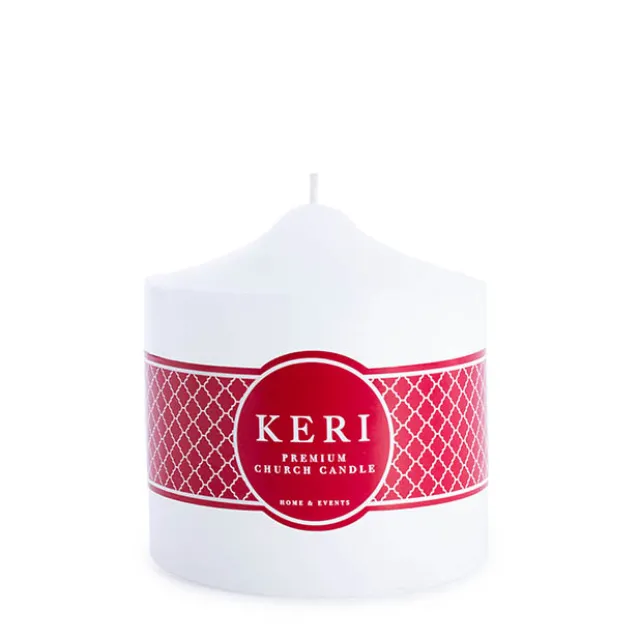 Church Pillar Candle White (10x10cmH)