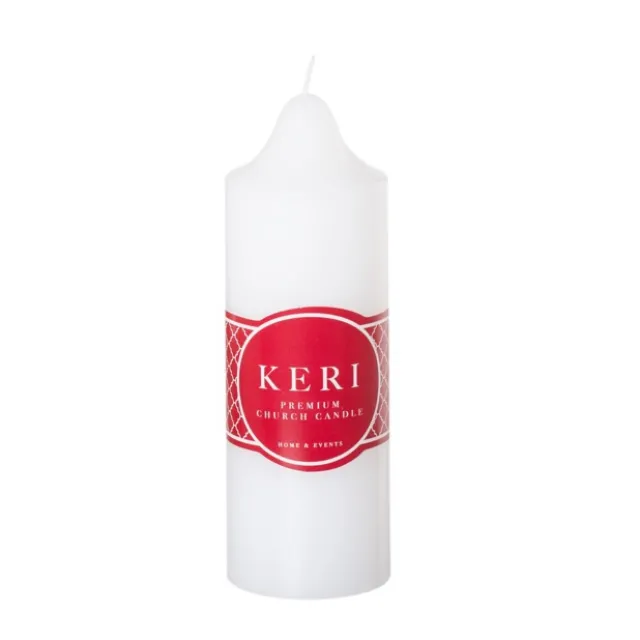 Church Pillar Candle White (5x15cmH) 35Hr