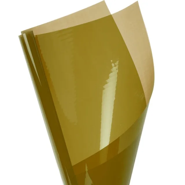 Coloured Cellophane 40 micron Metallic Gold(50x70cm)Pack 150