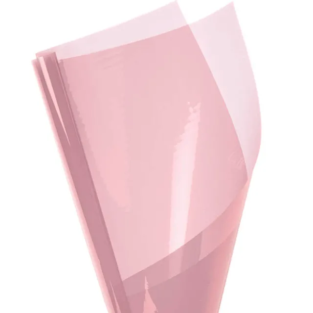 Coloured Cellophane 40 micron Dusty Pink (50x70cm) Pack 150