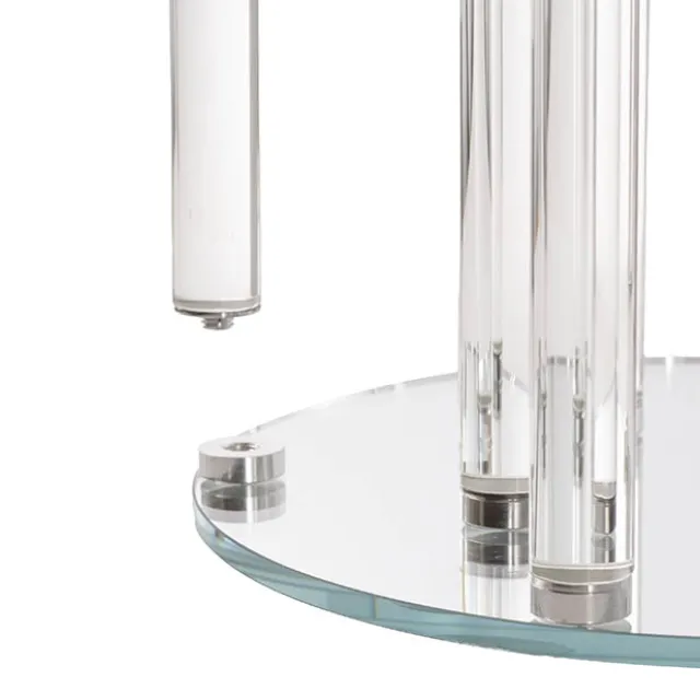 Crystal Glass 9 Head Pillar Candle Holder Clear (30x60cmH)